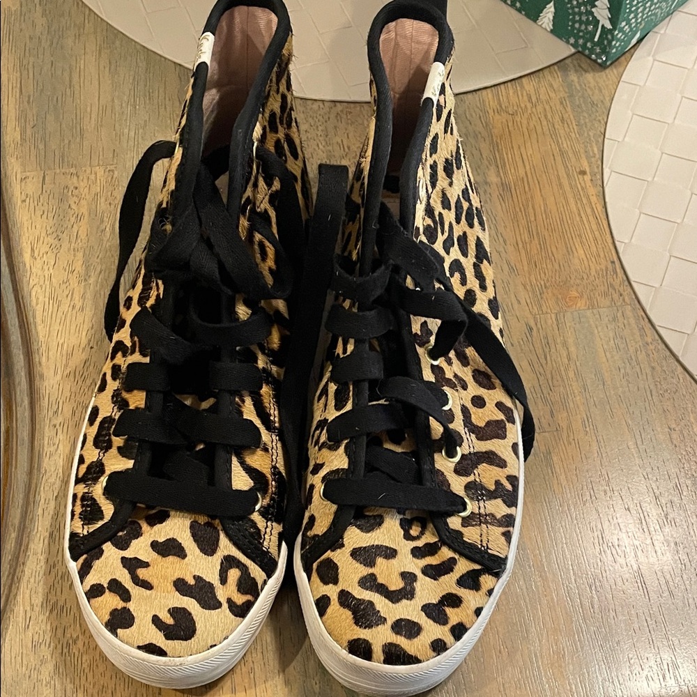 Keds Leopard Print High-Top Sneakers